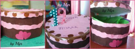 "Happy Birthday" - Κουτί σε σχήμα τούρτας